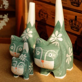 Pastoral Wooden Family Cat Ornaments Retro Hand-painted Cat Miniature Figurines Crafts Home Decoration Accessories Wedding Gifts
Pastoral Wooden Family Cat Ornaments Retro Hand-painted Cat Miniature Figurines Crafts Home Decoration Accessories Wedding Gifts
