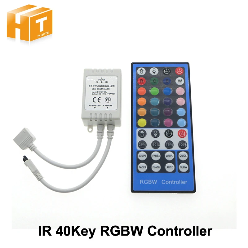 RGBW LED Controller DC12V 40Key IR Remote Controller for RGBW or RGBWW LED Strip Lights.
RGBW LED Controller DC12V 40Key IR Remote Controller for RGBW or RGBWW LED Strip Lights.