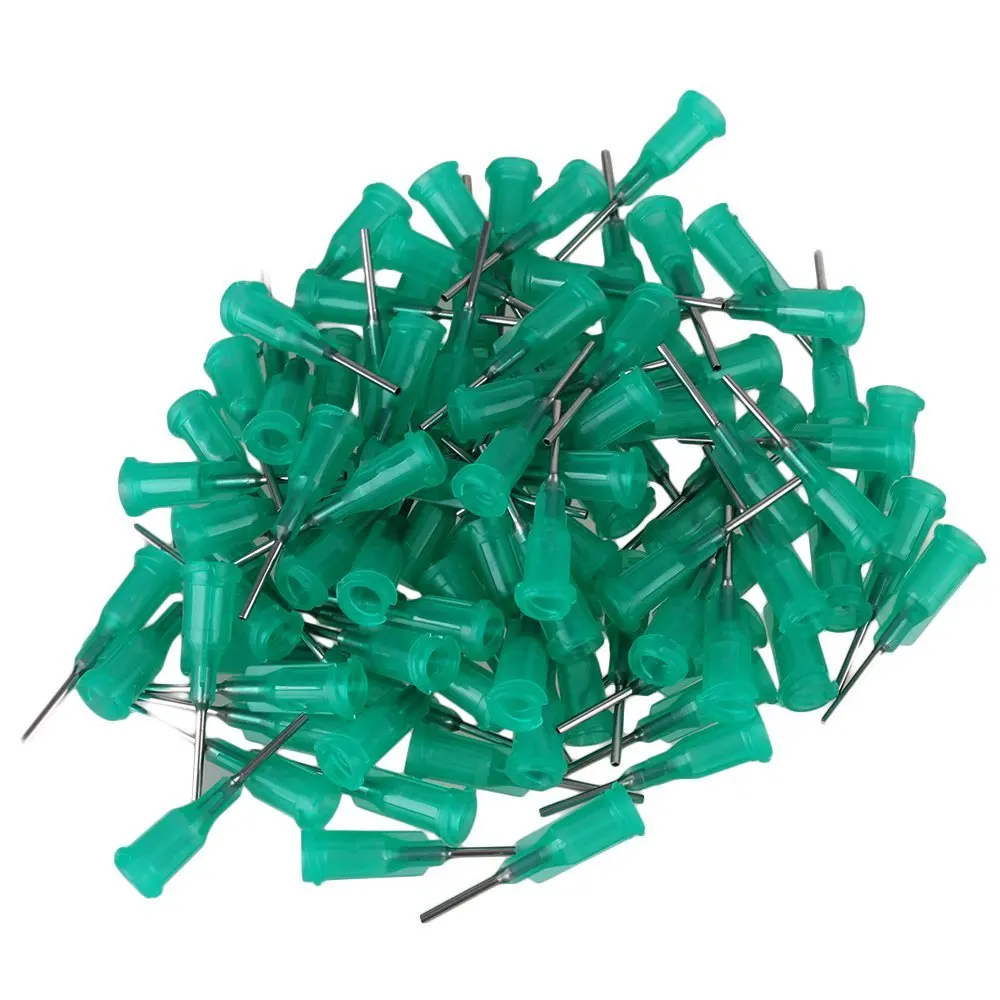 Green 1/2" 18 Gauge Plastic Glue Liquid Syringe Dispenser Dispensing Needle Tips Pack of 100
Green 1/2" 18 Gauge Plastic Glue Liquid Syringe Dispenser Dispensing Needle Tips Pack of 100