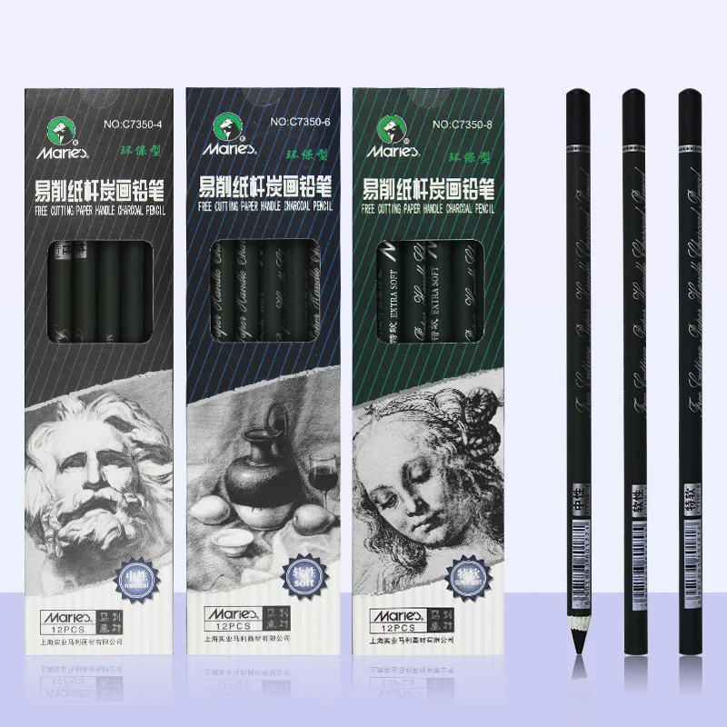 Charcoal C7350 Sketch Soft / Medium / Hard Multi-model Easy Cut Paper Rod Beginner Sketch Pen Charcoal Soft Art Supplies
Charcoal C7350 Sketch Soft / Medium / Hard Multi-model Easy Cut Paper Rod Beginner Sketch Pen Charcoal Soft Art Supplies