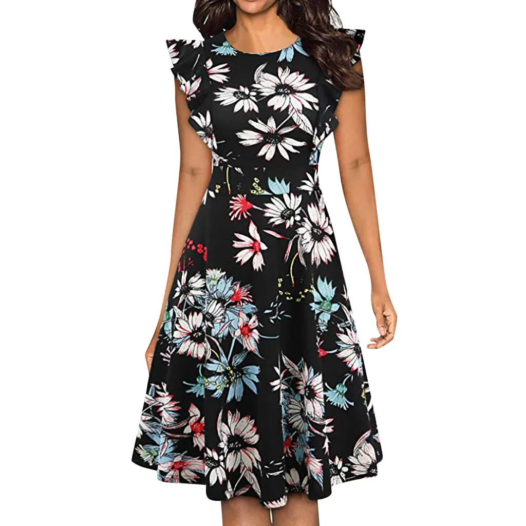 Sleeper #401 2019 NEW FASHION Women's Vintage Ruffle Floral Flared A Line Swing Casual Dresses printed design hot Free Shipping
Sleeper #401 2019 NEW FASHION Women's Vintage Ruffle Floral Flared A Line Swing Casual Dresses printed design hot Free Shipping