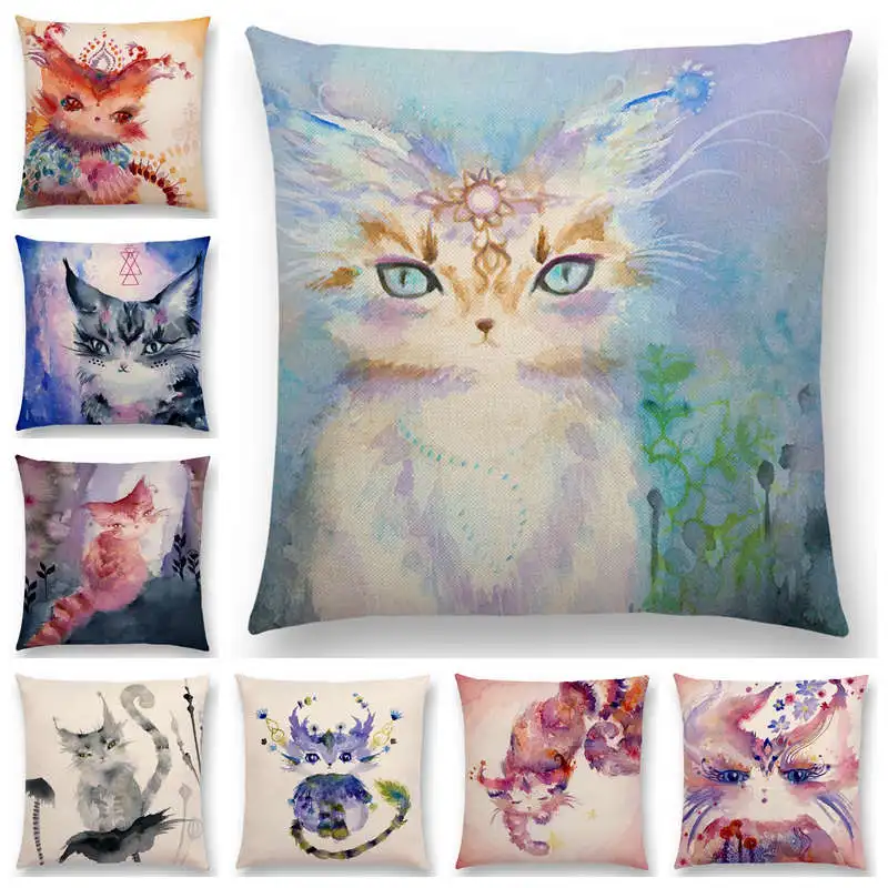 Newest Beautiful Alice Magic Cat Gratitude Kitty Cute Watercolor Cushion Cover Sofa Throw Pillowcase Cotton Line Pillow Covers
Newest Beautiful Alice Magic Cat Gratitude Kitty Cute Watercolor Cushion Cover Sofa Throw Pillowcase Cotton Line Pillow Covers