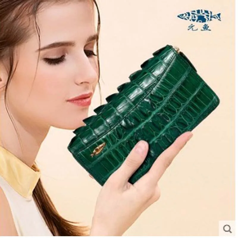 yuanyu New crocodile purse genuine leather imported crocodile purse ladies long purse crocodile print handbag
yuanyu New crocodile purse genuine leather imported crocodile purse ladies long purse crocodile print handbag