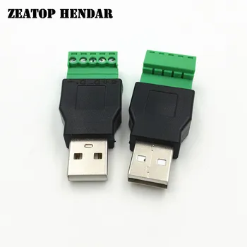 50Pcs USB Male to 5Pin Screw Jack USB Plug with Shield Adapter USB2.0 type A to screw Terminal Connector
50Pcs USB Male to 5Pin Screw Jack USB Plug with Shield Adapter USB2.0 type A to screw Terminal Connector