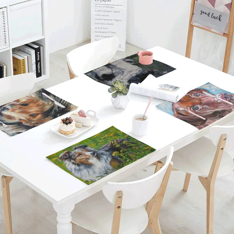 Dogs Family Pattern Table Mat Kitchen Decoration Bull Terrier Table Napkin For Wedding Table Mat Placemat Dining Accessories
Dogs Family Pattern Table Mat Kitchen Decoration Bull Terrier Table Napkin For Wedding Table Mat Placemat Dining Accessories