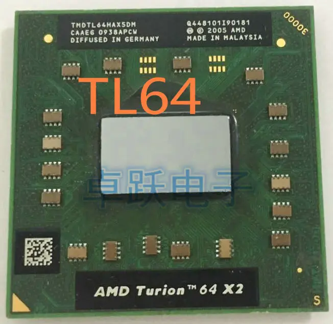 AMD Turion 64 X2 Mobile TL-64 1M Cache/2.2GHz/Socket S1/Dual-Core Laptop processor TL64 TL 64 CPU free shipping
AMD Turion 64 X2 Mobile TL-64 1M Cache/2.2GHz/Socket S1/Dual-Core Laptop processor TL64 TL 64 CPU free shipping