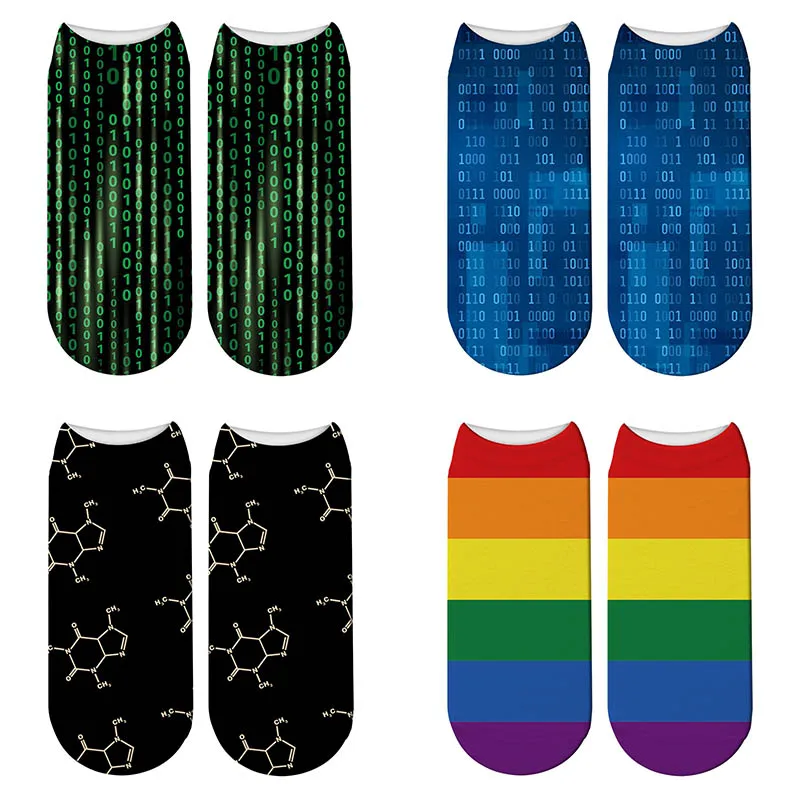 Fashion Rainbow 3D Print Socks Women Unisex Cotton Ankle Socks Classic Stripe Casual Socks Fashion Female Retro Socks 5ZJQ-ZAS12
Fashion Rainbow 3D Print Socks Women Unisex Cotton Ankle Socks Classic Stripe Casual Socks Fashion Female Retro Socks 5ZJQ-ZAS12