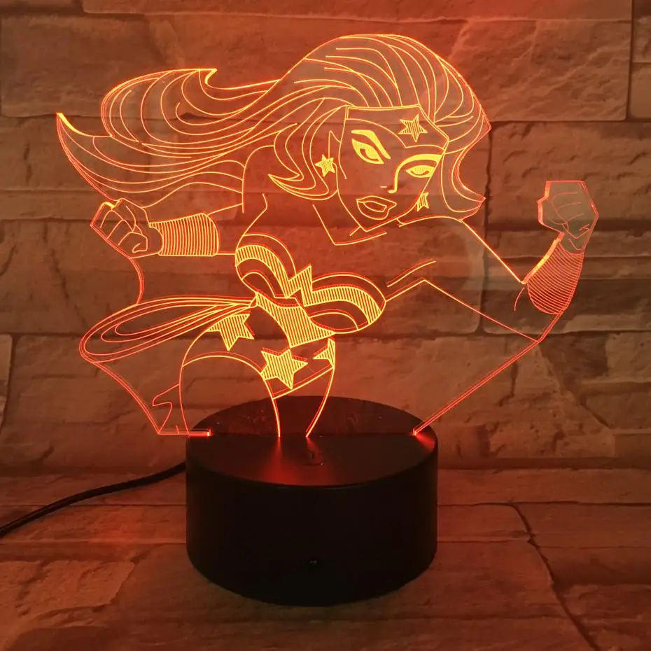 Wonder Woman Figure Usb 3d Led Night Light Decorative Lights Boys Child Kids Baby Gifts Dc Justice League Desk Lamp Bedroom
Wonder Woman Figure Usb 3d Led Night Light Decorative Lights Boys Child Kids Baby Gifts Dc Justice League Desk Lamp Bedroom
