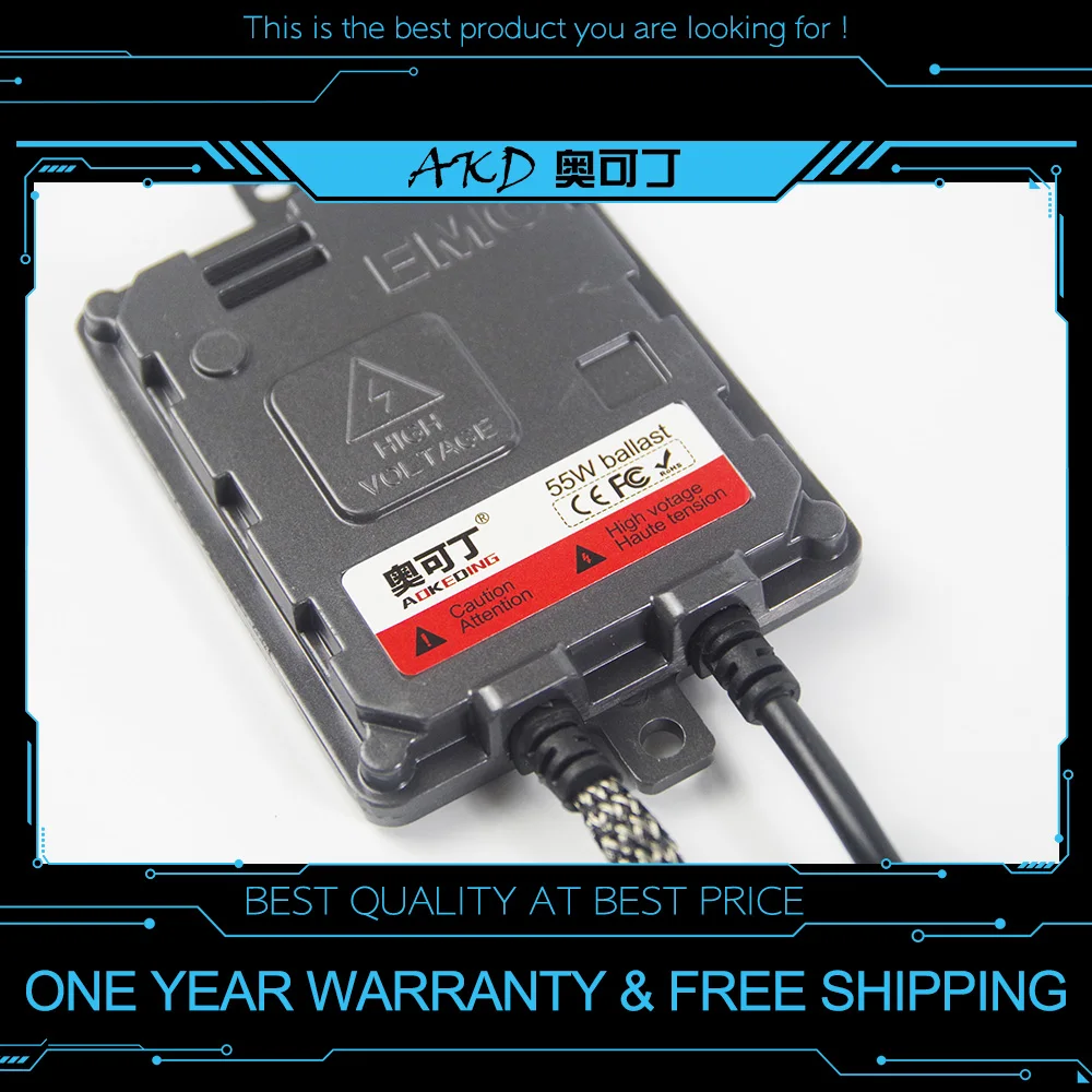 AKD HID Xenon bulb Ballast Car headlight Ballasts 55W 12V 1pcs With decoding Funcation
AKD HID Xenon bulb Ballast Car headlight Ballasts 55W 12V 1pcs With decoding Funcation