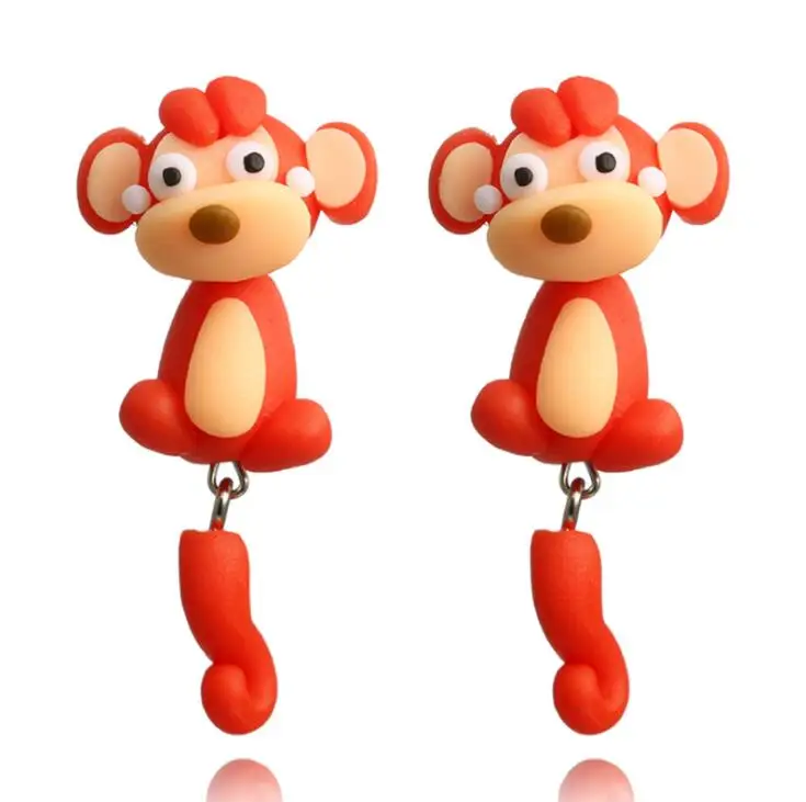 High Quality 2018 Hot Cute Red Monkey Polymer Clay Earrings for Women Cartoon 3D Animal Piercing Stud Earring Jewelry Oorbellen
High Quality 2018 Hot Cute Red Monkey Polymer Clay Earrings for Women Cartoon 3D Animal Piercing Stud Earring Jewelry Oorbellen