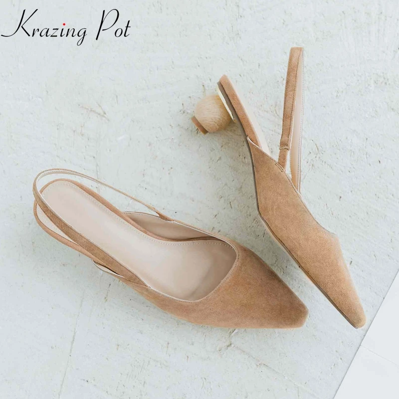 Krazing pot 2019 kid suede luxury lazy style sandals women strange heels solid color summer elastic band creativity shoes L3f2
Krazing pot 2019 kid suede luxury lazy style sandals women strange heels solid color summer elastic band creativity shoes L3f2