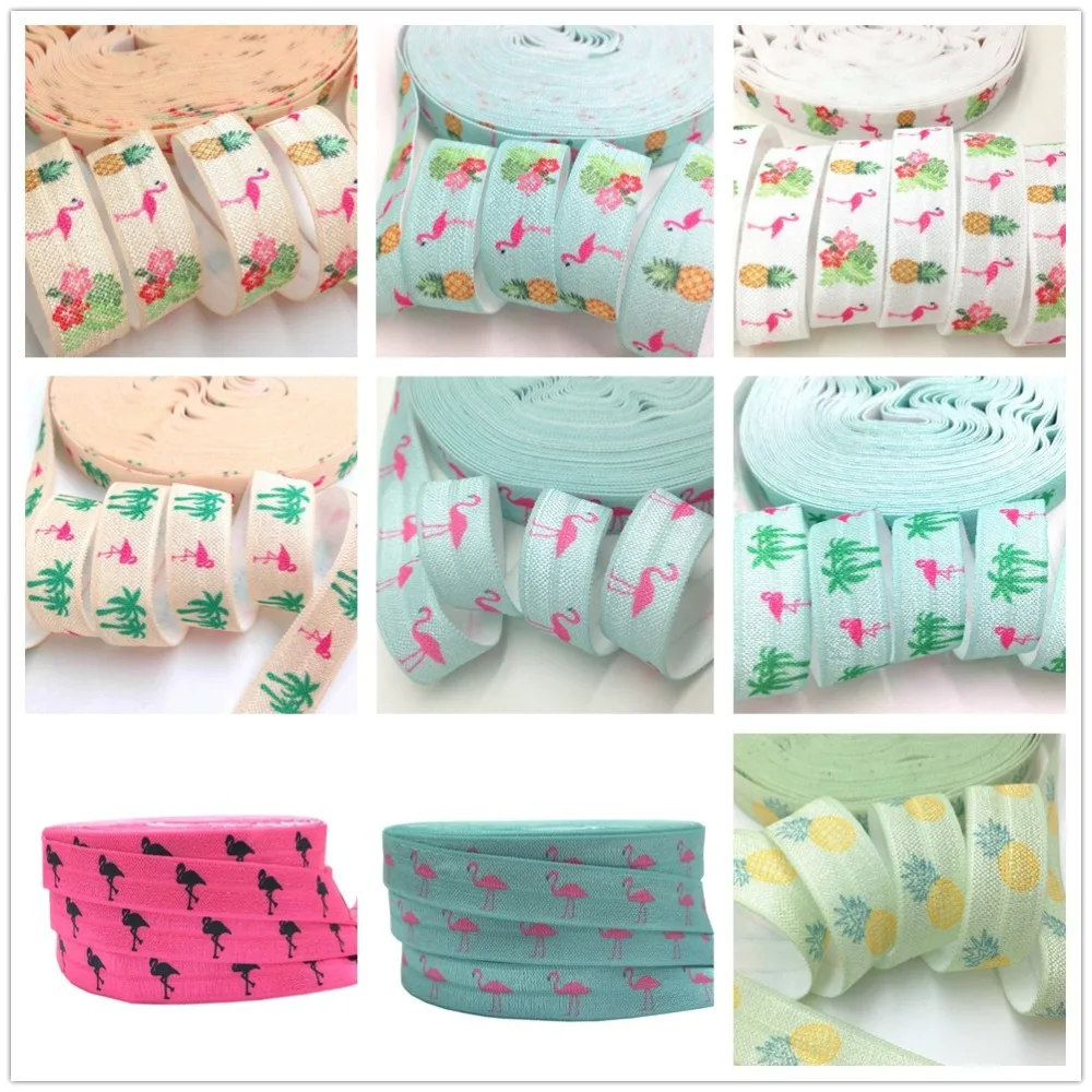 5Yards 16mm Hawaii Flamingo printed fold over elastic tape Pineapple FOE Handmade Accessories DIY Hair tie Headband supplier
5Yards 16mm Hawaii Flamingo printed fold over elastic tape Pineapple FOE Handmade Accessories DIY Hair tie Headband supplier