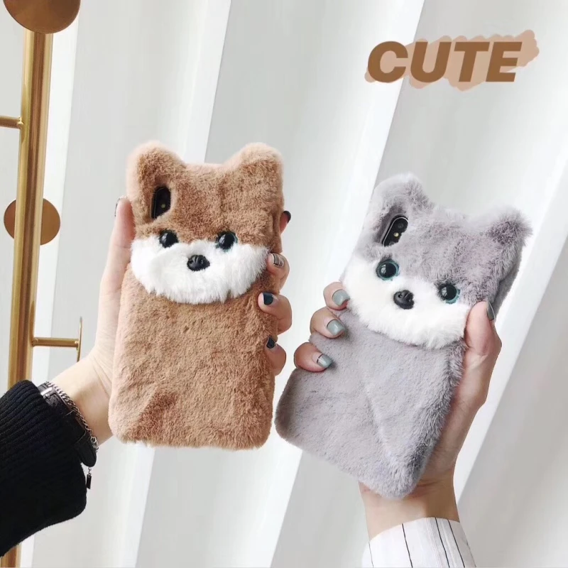 Totviss Case Cute white 3D dog Plush fur phone For iphone X XR XS 11 Pro Max 6 6S 7 8 Plus Winter Warm fur Soft TPU Back Cover
Totviss Case Cute white 3D dog Plush fur phone For iphone X XR XS 11 Pro Max 6 6S 7 8 Plus Winter Warm fur Soft TPU Back Cover