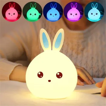 Cute Rabbit LED Night Light For Baby Kids Bedside Lamp Multicolor Silicone Touch Sensor Tap Control Rechargeable Nightlight
Cute Rabbit LED Night Light For Baby Kids Bedside Lamp Multicolor Silicone Touch Sensor Tap Control Rechargeable Nightlight