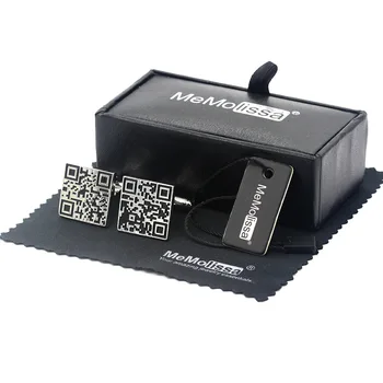MeMolissa Display Box Classic QR Code Cufflinks Square with Black Enamel Fashion Cufflinks for Men Free Tag & Wipe Cloth
MeMolissa Display Box Classic QR Code Cufflinks Square with Black Enamel Fashion Cufflinks for Men Free Tag & Wipe Cloth