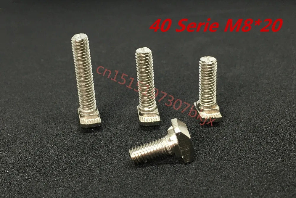50pcs/lot M8*20 Hammer Head T Bolt Aluminum Connectors T Head Screws 4040 Aluminum Profile Nut
50pcs/lot M8*20 Hammer Head T Bolt Aluminum Connectors T Head Screws 4040 Aluminum Profile Nut