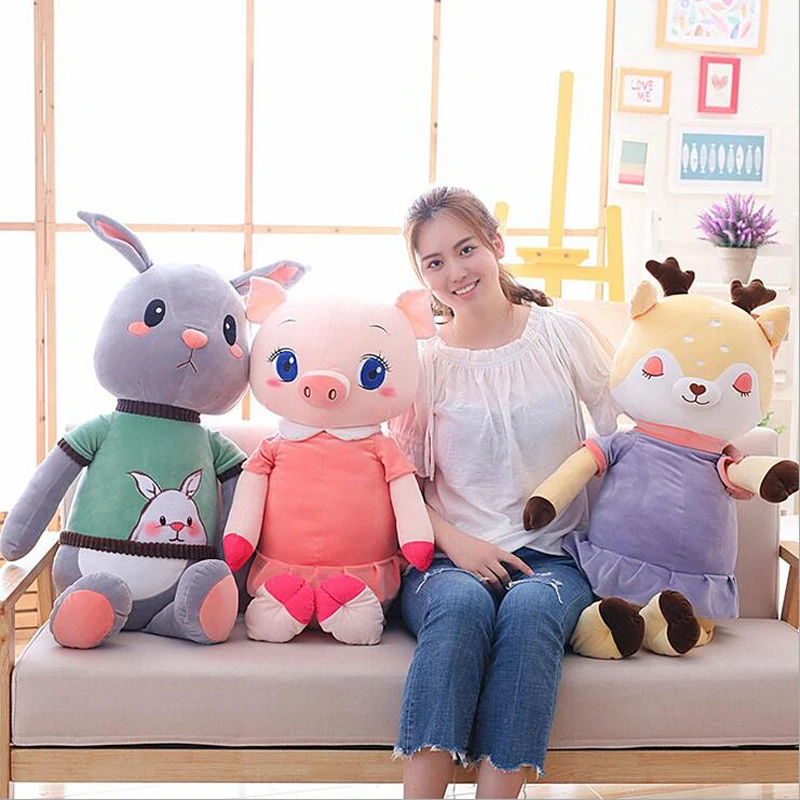 Rabbit Deer Pig Wearing Clothes Plush Toy Stuffed Animal Doll Soft Plush Pillow Children Birthday Gift
Rabbit Deer Pig Wearing Clothes Plush Toy Stuffed Animal Doll Soft Plush Pillow Children Birthday Gift