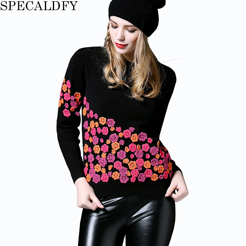 Luxury Brand Designer Runway Sweaters 2018 Autumn Winter Sweater Women 3D Floral Appliques Embroidery Pullover Jumper knitwear
Luxury Brand Designer Runway Sweaters 2018 Autumn Winter Sweater Women 3D Floral Appliques Embroidery Pullover Jumper knitwear