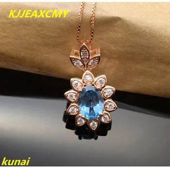 KJJEAXCMY boutique jewels 925 pure silver, The treasure color jewelry natural Blue Topaz Pendant Necklace could send
KJJEAXCMY boutique jewels 925 pure silver, The treasure color jewelry natural Blue Topaz Pendant Necklace could send