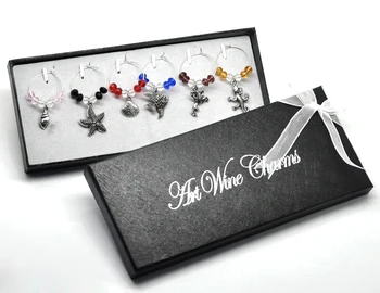 Free Shipping Beach Theme 6 pieces Sea Animals Wine Charms/Glass Charms Table Decorations In Black Gift Box With Ribbon 
Free Shipping Beach Theme 6 pieces Sea Animals Wine Charms/Glass Charms Table Decorations In Black Gift Box With Ribbon