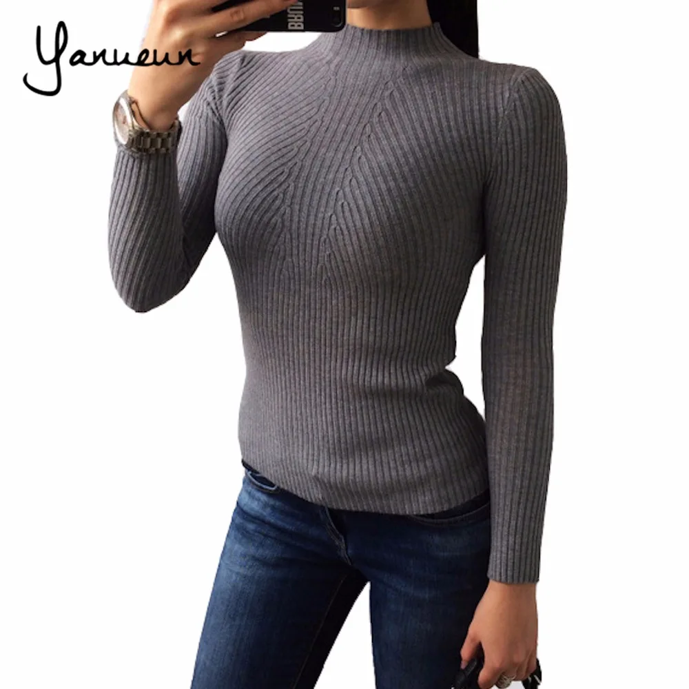 Yanueun Korean Fashion Women Pullovers Turtleneck Knit Shirt Long Sleeve Stretched Solid Sweater Tops 2016 Fall Winter Jumper
Yanueun Korean Fashion Women Pullovers Turtleneck Knit Shirt Long Sleeve Stretched Solid Sweater Tops 2016 Fall Winter Jumper