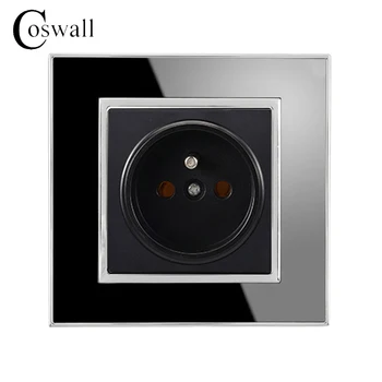 Coswall 16A French Standard Socket Luxury Wall Power Outlet Acrylic Crystal Panel Electrical Plug Black A1 Series AC 110~250V
Coswall 16A French Standard Socket Luxury Wall Power Outlet Acrylic Crystal Panel Electrical Plug Black A1 Series AC 110~250V