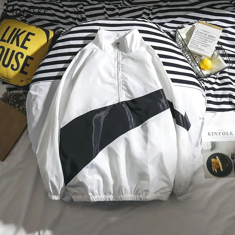 Jackets Men Plus Size Stand Collar Zipper Patchwork Simple All-match Harajuku Jacket Mens Korean Style Ulzzang Students Coats
Jackets Men Plus Size Stand Collar Zipper Patchwork Simple All-match Harajuku Jacket Mens Korean Style Ulzzang Students Coats