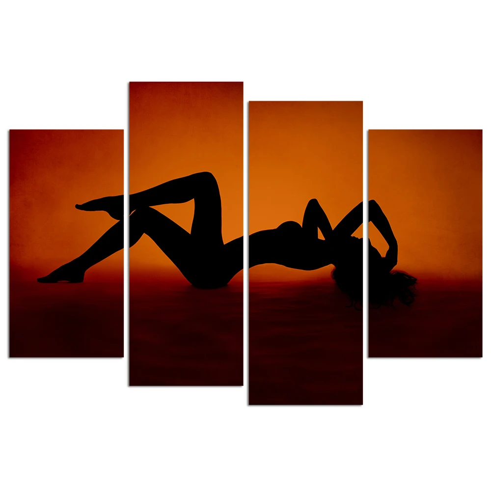 Nude Art Sexy Woman Silhouette The Picture Prints On Canvas Naked Girl Lying At Red Orange Background Canvas Art For Bedroom
Nude Art Sexy Woman Silhouette The Picture Prints On Canvas Naked Girl Lying At Red Orange Background Canvas Art For Bedroom