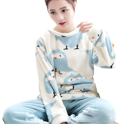 2019 Spring Autumn and Winter Women's Pyjamas Sets Coral Velvet Suit Flannel Long Sleeve Female Cartoon Bear Animal Pants Thick
2019 Spring Autumn and Winter Women's Pyjamas Sets Coral Velvet Suit Flannel Long Sleeve Female Cartoon Bear Animal Pants Thick