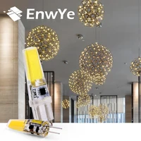 EnwYe LED G4 G9 Lamp Bulb AC/DC Dimming 12V 220V 3W 6W COB SMD LED Lighting Lights replace Halogen Spotlight Chandelier image