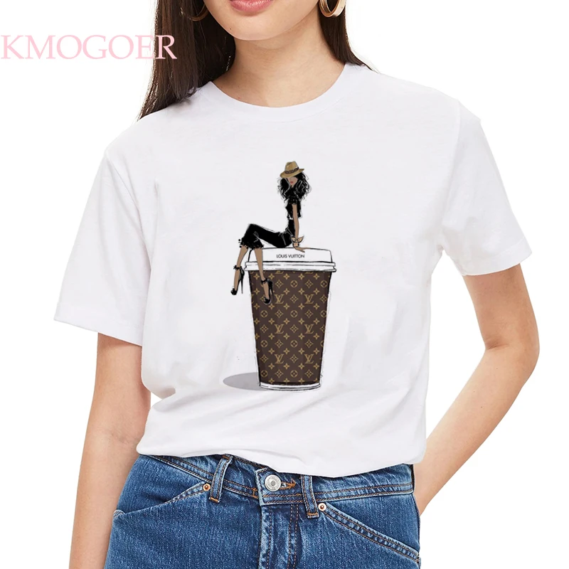 Fashion Black Girl Female T-shirt Summer Short Sleeve T Shirt Luxury Coffee Women Clothes 2019 Streetwea Rwhite Vogue T-shirts
Fashion Black Girl Female T-shirt Summer Short Sleeve T Shirt Luxury Coffee Women Clothes 2019 Streetwea Rwhite Vogue T-shirts