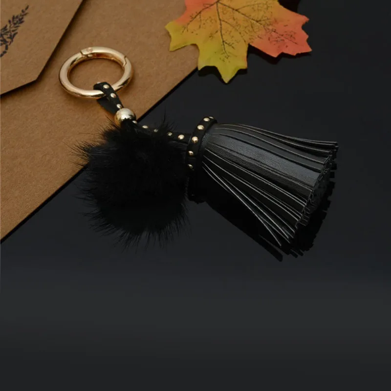 Felyskep New Korean Style PU Leather Tassels Keychains With Mink Fur Ball For Women Bag or Car Pendant Keyrings Jewelry 234WA
Felyskep New Korean Style PU Leather Tassels Keychains With Mink Fur Ball For Women Bag or Car Pendant Keyrings Jewelry 234WA