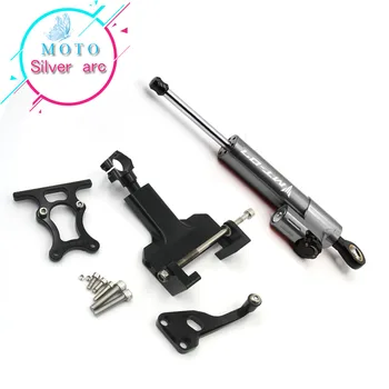 CNC Aluminum Motorcycle adjustable Linear Reversed Steering Damper with bracket Suportor FOR YAMAHA MT-07 FZ-07 2014 2015 2016 
CNC Aluminum Motorcycle adjustable Linear Reversed Steering Damper with bracket Suportor FOR YAMAHA MT-07 FZ-07 2014 2015 2016