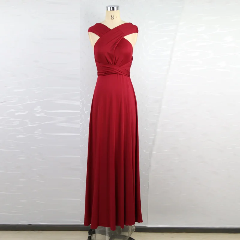 Hot 2016 summer sexy women maxi dress red bandage long dress sexy Multiway Bridesmaids Convertible Dress robe longue femme (19)