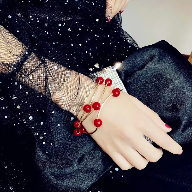 SINLEERY 3 Layer Red White Balls Wrap Bracelets Women Fashion Simulated Pearls Hand Chain Bangles Sl081 SSC
SINLEERY 3 Layer Red White Balls Wrap Bracelets Women Fashion Simulated Pearls Hand Chain Bangles Sl081 SSC