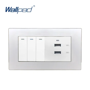 3 Gang 2 Way And 2 USB Socket USB Wallpad Luxury Wall Light Switch Acrylic Panel For Iphone Android 6*3
3 Gang 2 Way And 2 USB Socket USB Wallpad Luxury Wall Light Switch Acrylic Panel For Iphone Android 6*3