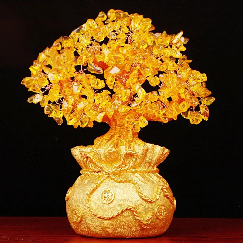 Money Tree Crystal Natural Citrine Money Tree Bring Wealth Luck Creative Porch Office Crafts Birthday Home Decoration Sculptures
Money Tree Crystal Natural Citrine Money Tree Bring Wealth Luck Creative Porch Office Crafts Birthday Home Decoration Sculptures