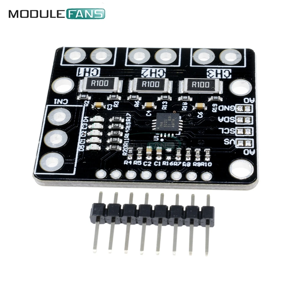 IIC I2C INA3221 Power Supply Voltage Monitor Sensor Board Module Replace INA219 Triple-Channel Shunt IIC I2C SMBUS Interface
IIC I2C INA3221 Power Supply Voltage Monitor Sensor Board Module Replace INA219 Triple-Channel Shunt IIC I2C SMBUS Interface