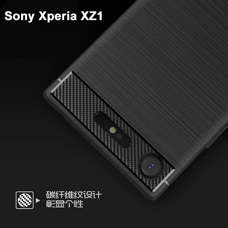 Для sony Xperia XZ1 компактный чехол Wiredrawing ТПУ для мини крышка из углеродного волокна