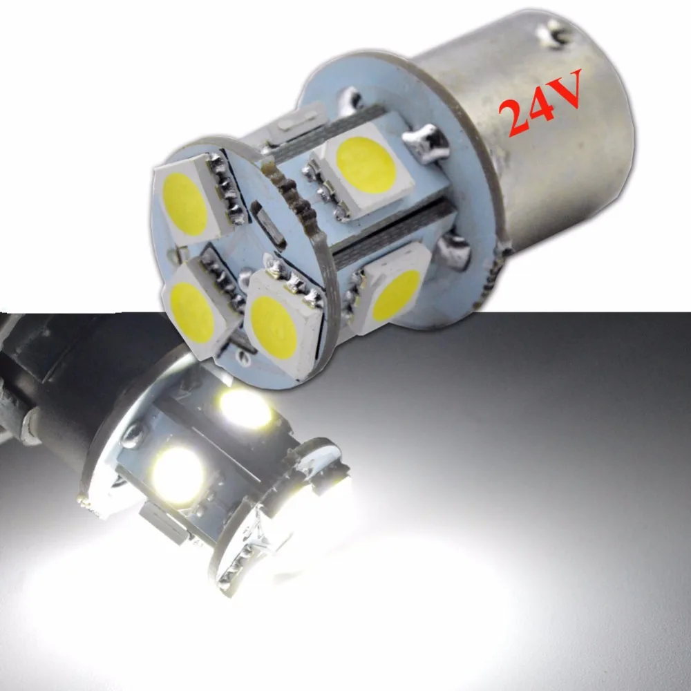 1pc Warm White 8 5050Led 581 Py21w 1156PY Turn Signal Indicator Bulbs Bau15s 24v
