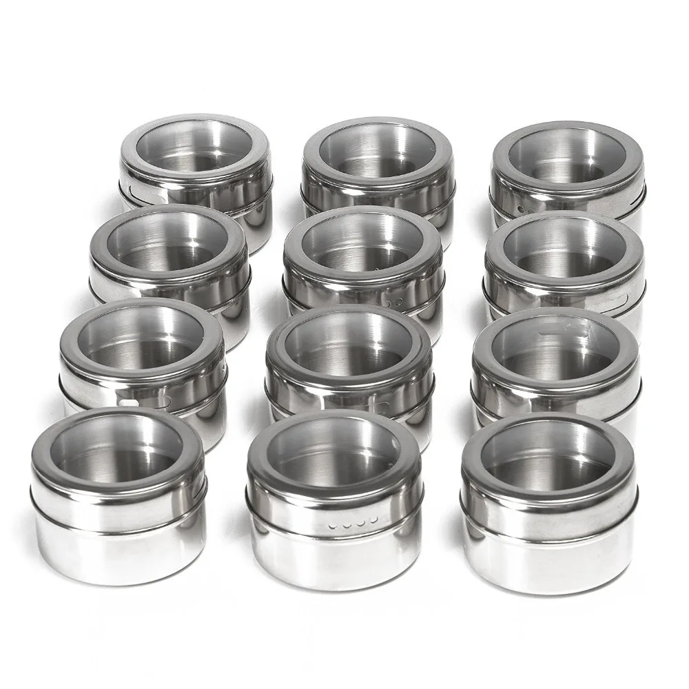 Stainless Steel Magnetic Spice Jar Set Condiment Powder Pepper Salt Shaker Sprayer Seasoning Cruet Container Storage Box Bottles
Stainless Steel Magnetic Spice Jar Set Condiment Powder Pepper Salt Shaker Sprayer Seasoning Cruet Container Storage Box Bottles