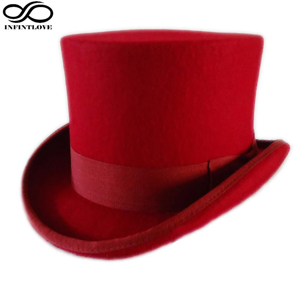LUCKYLIANJI 13.5cm Red Color Steampunk Victorian Formal Top Wool Felt Vintage Magician Fedoras Mad Hatter President Bowler Hat
LUCKYLIANJI 13.5cm Red Color Steampunk Victorian Formal Top Wool Felt Vintage Magician Fedoras Mad Hatter President Bowler Hat