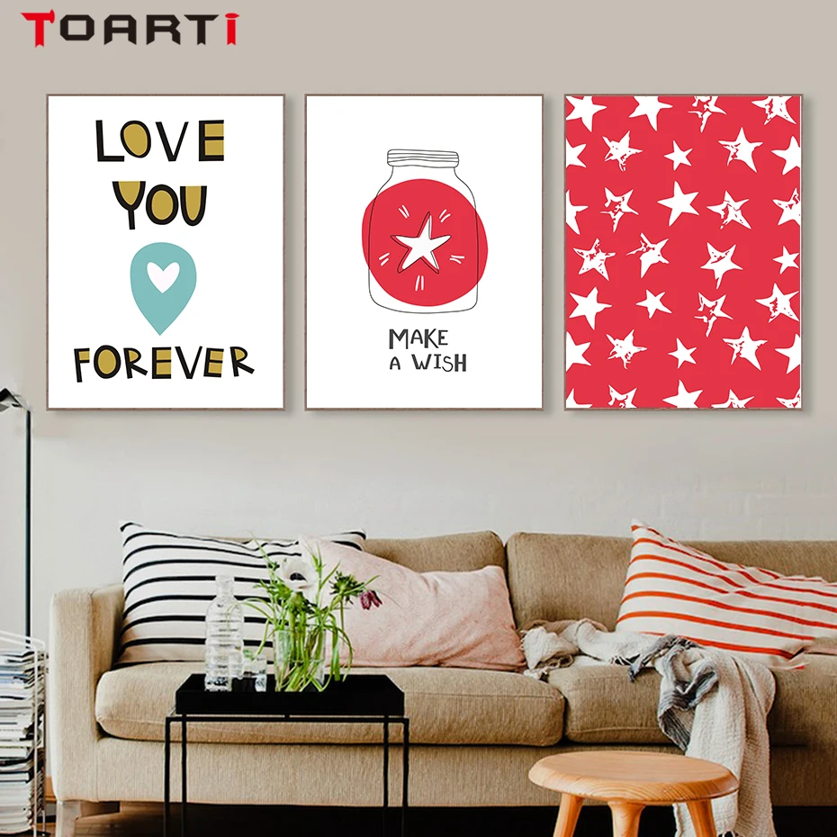 Simple-Abstract-Sweet-Love-Phrase-Cartoon-Canvas-Art-Painting-Print-Poster (5)