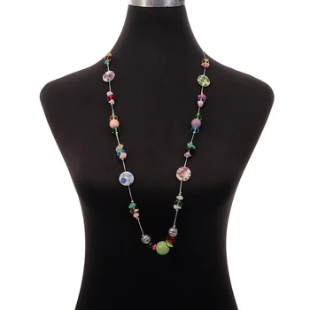 BeUrSelf Long Colorful Crystal Necklace Glass Bead Crystal Porcelain Ceramics Ethnic Strand Necklace Women Jewelry Dropshipping
BeUrSelf Long Colorful Crystal Necklace Glass Bead Crystal Porcelain Ceramics Ethnic Strand Necklace Women Jewelry Dropshipping