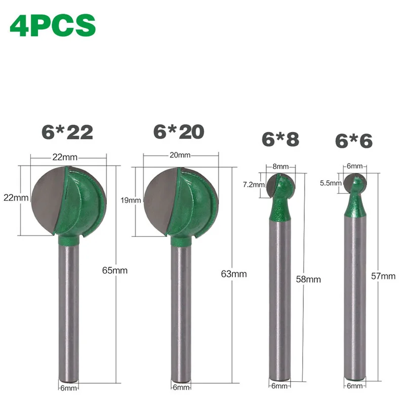 Woodworking Ball Router Bit Wood Carving Milling Cutter Carbide Grinding Spherical Ball Cutter Wood Carving Tools
Woodworking Ball Router Bit Wood Carving Milling Cutter Carbide Grinding Spherical Ball Cutter Wood Carving Tools