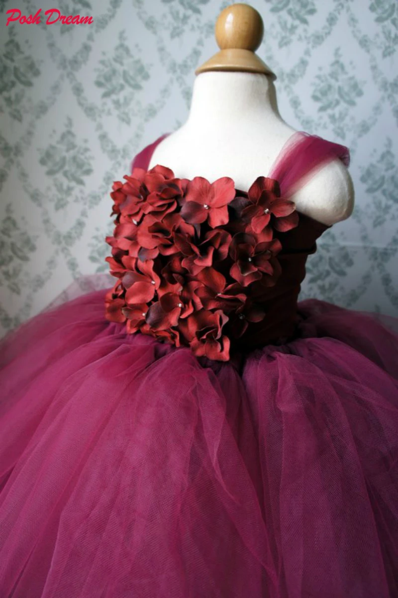 POSH DREAM Burgundy Flower Girl Wedding Dress Little Girls Toddler Tutu Tulle Dress Photo Prop Princess Children Kids Clothes
POSH DREAM Burgundy Flower Girl Wedding Dress Little Girls Toddler Tutu Tulle Dress Photo Prop Princess Children Kids Clothes