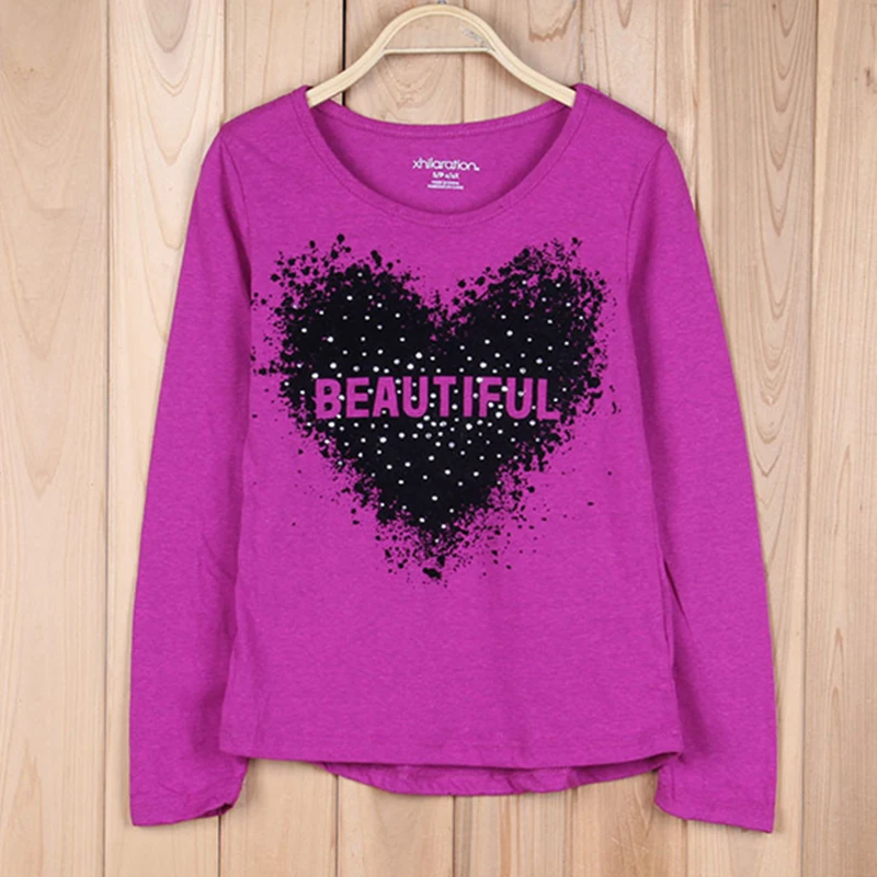 Summer Fashion Girls T-shirts printed Love Heart and Word BEAUTIFUL,Violet Shirts for Children New girls Tops 5-14 Yrs
Summer Fashion Girls T-shirts printed Love Heart and Word BEAUTIFUL,Violet Shirts for Children New girls Tops 5-14 Yrs