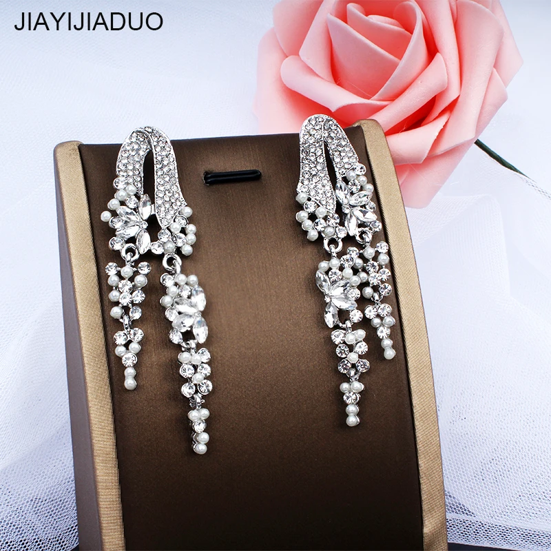 jiayijiaudo Fashionable Wedding Jewelry Earrings Elegant Women's Wear Accessories Crystal Imitation Pearl Earrings
jiayijiaudo Fashionable Wedding Jewelry Earrings Elegant Women's Wear Accessories Crystal Imitation Pearl Earrings