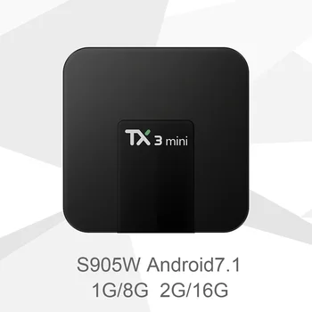 TX3 Mini TV Box Android 7.1 Amlogic S905W 2.4GHz WiFi Smart TX3 Mini Set Top Box 1GB/8GB 2GB/16GB Support 4K Media Player
TX3 Mini TV Box Android 7.1 Amlogic S905W 2.4GHz WiFi Smart TX3 Mini Set Top Box 1GB/8GB 2GB/16GB Support 4K Media Player