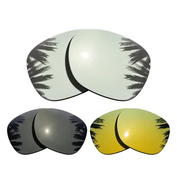 (Silver Mirrored+Black+24K Gold Mirrored Coating) 3-Pairs Polarized Replacement Lenses for Garage Rock 100% UVA & UVB Protection
(Silver Mirrored+Black+24K Gold Mirrored Coating) 3-Pairs Polarized Replacement Lenses for Garage Rock 100% UVA & UVB Protection